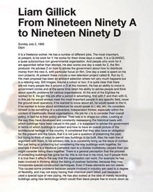Liam Gillick: From Nineteen Ninety "A" to Nineteen Ninety "D"