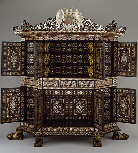 Cabinet, Lima, Peru, 1680-1700, reproduced from " Made in the Americas: The New World Discovers Asia" published by MFA Boston and distributed by ARTBOOK | D.A.P.