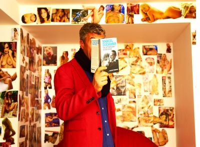 Maurizio Cattelan Recommends 'Marcel Duchamp: the Afternoon Interviews' (plus free lenticular postcard) at our Armory & Independent Bookstores