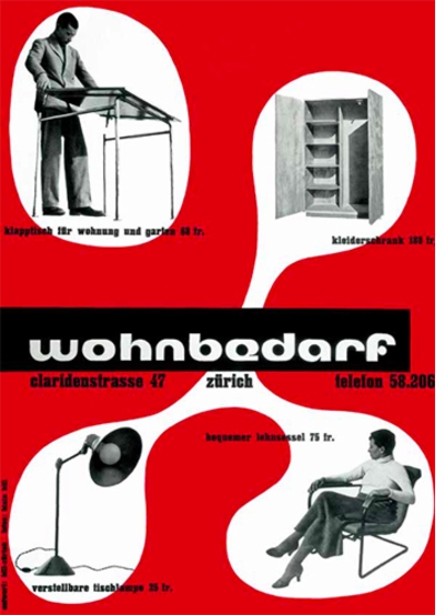 Max Bill, Wohnbadarf poster