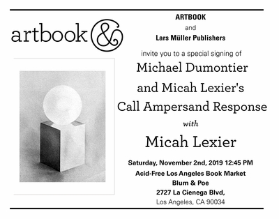 Micah Lexier signing 'Call Ampersand Response' at Acid Free Los Angeles Book Market