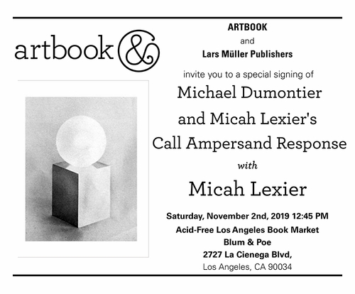 Micah Lexier signing 'Call Ampersand Response' at Acid Free Los Angeles Book Market