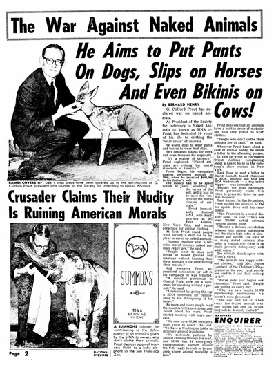 Now it can be told: The true story of the Society for Indecency to Naked Animals