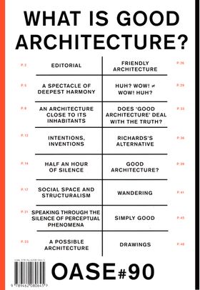 OASE 90: What Is Good Architecture?