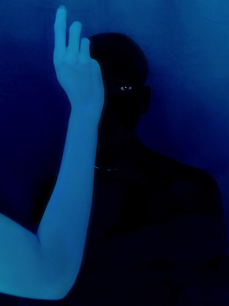 "Rejection" from Elliot & Erick Jiménez’s “Blue Chapel (Rejection, Acceptance, Advocacy, Interdependence),” 2022. From