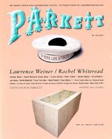 Parkett No. 42 Lawrence Weiner, Rachel Whiteread
