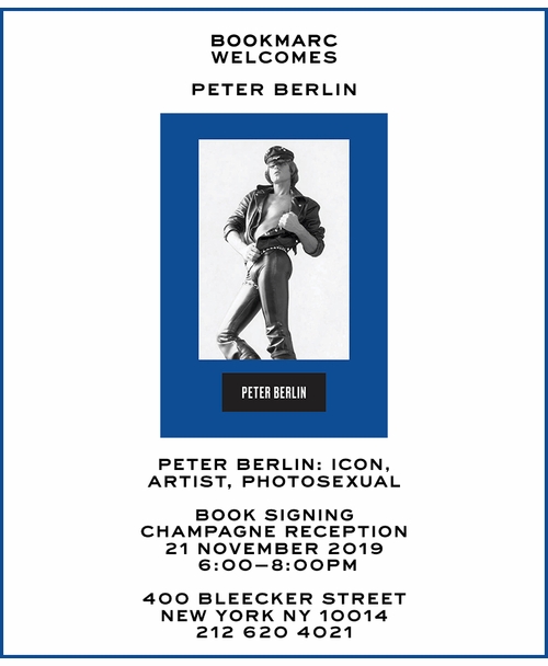 Peter Berlin to launch 'Icon, Artist, Photosexual' at Bookmarc NYC