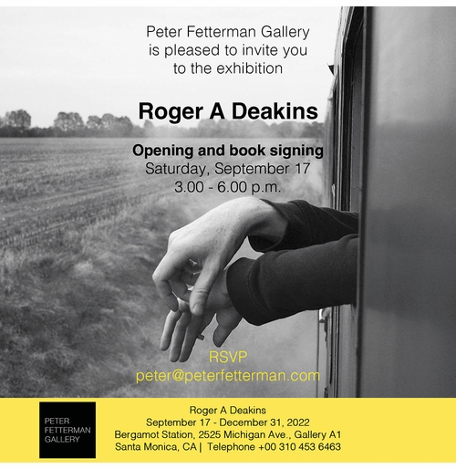 Peter Fetterman Gallery presents Roger A. Deakins exhibition and 'Byways' signing