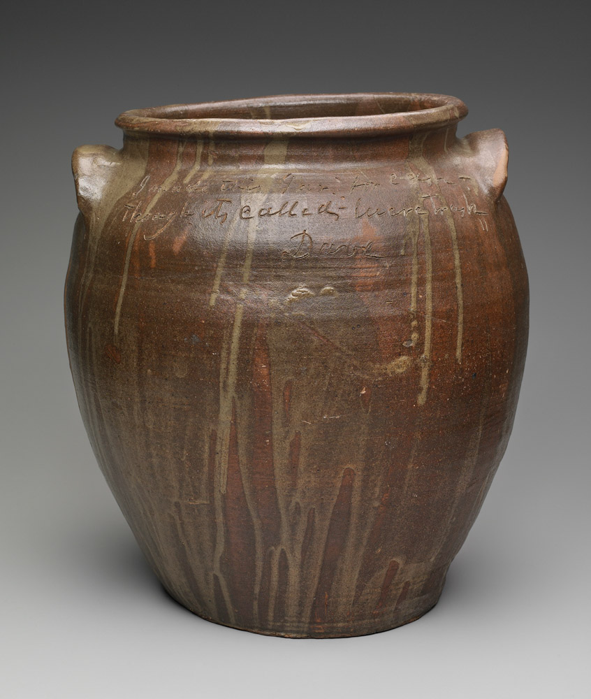 David Drake, Storage jar, 1857. From