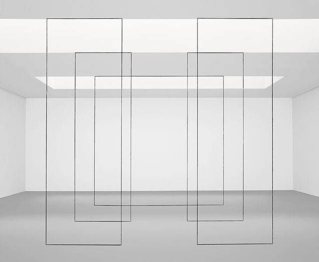 Retuning perceptions in 'Fred Sandback: Vertical Constructions'