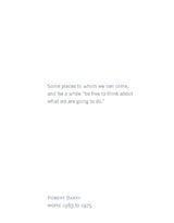 Robert Barry: Some Places To Which We Can Come 1963-1975