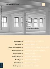 Robert Lehman Lectures On Contemporary Art No. 2