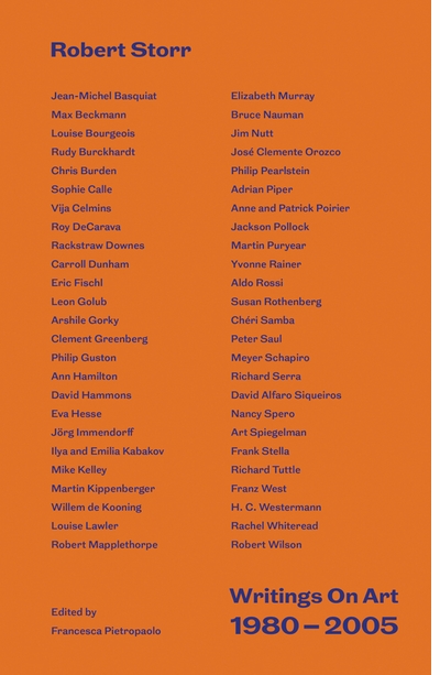 Robert Storr and Francesca Pietropaolo to launch 'Robert Storr: Writings on Art 19802005' virtually with 192 Books