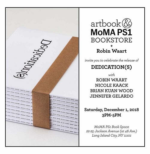 'Robin Waart: Dedication(s)' Book Launch & Presentation at MoMA PS1 Book Space