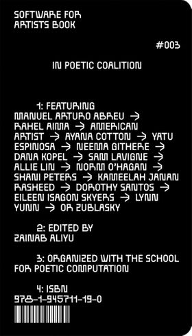 Software for Artists Book: School(s) for Poetic Computation