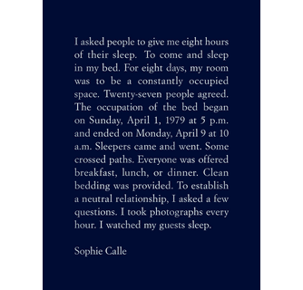 Sophie Calle The Sleepers ARTBOOK | D.A.P. 2024 Catalog