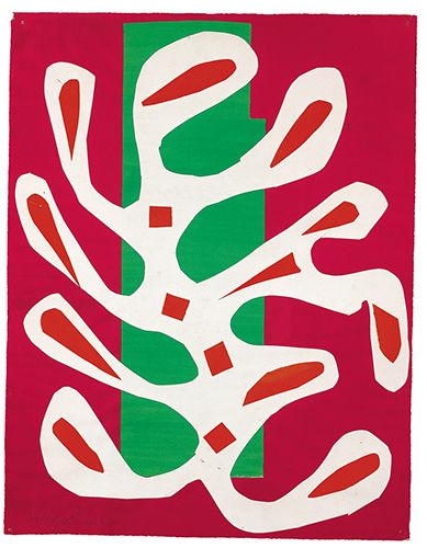 アート・デザイン・音楽 Henri Matisse: The Oasis of Matisse Henri Matisse, 'White Alga on Red and Green Background' (1947)