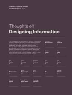 Thoughts on Designing Information