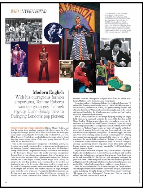 Tommy Roberts: Mr. Freedom Reviewed in W Magazine