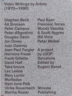 Video Writings by Artists