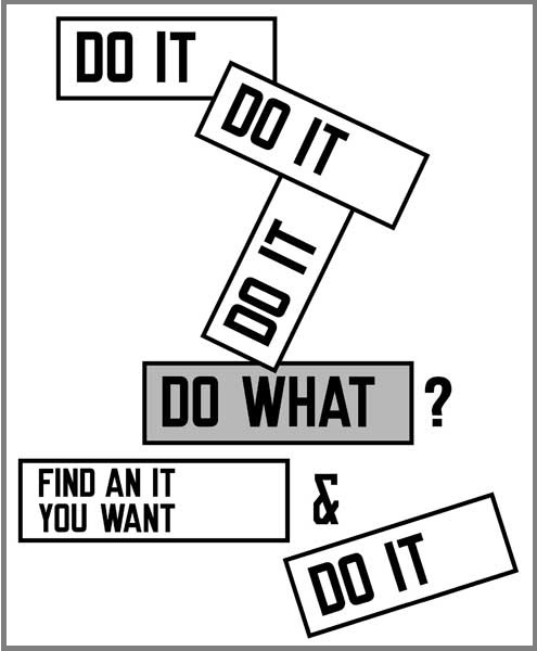 Lawrence Wiener Do It for Hans Ulrich Obrist