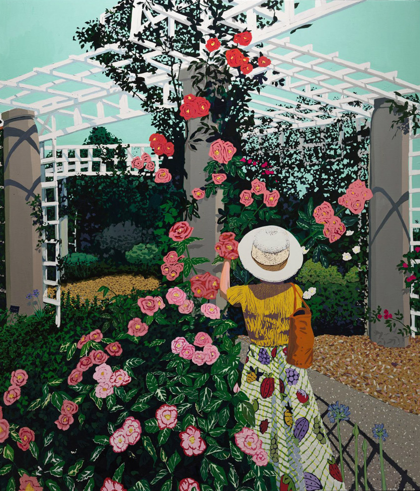 Hilary Pecis, "Hopie in the Garden" (2021), 
