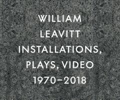 William Leavitt: Installations, Plays, Video, 19702018