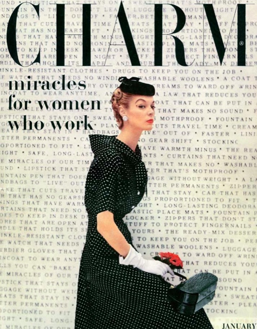 Cipe Pineles, cover for Charm magazine January 1954 from Women in Graphic Design distributed by ARTBOOK | D.A.P. for Jovis.