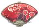 Chinese Brocade Compact Mirror - Flowers #2