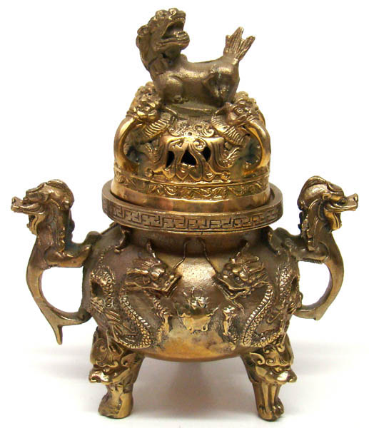 Chinese Bronze Incense Burner Dragon, Traditional Chinese Bronze Ware