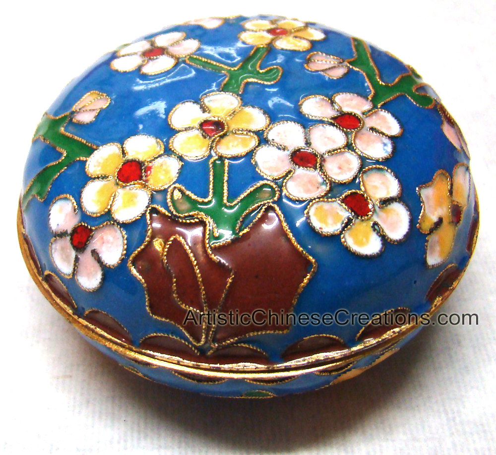Chinese Cloisonne Jewelry Box, Chinese Crafts, Chinese Folk Art