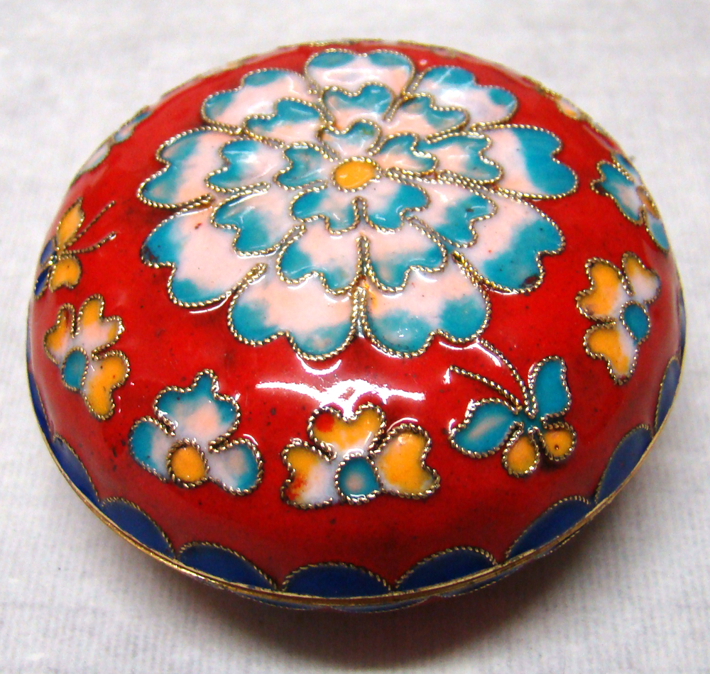 Chinese Cloisonne Jewelry Box, Folk Chinese Crafts, Traditional Chinese