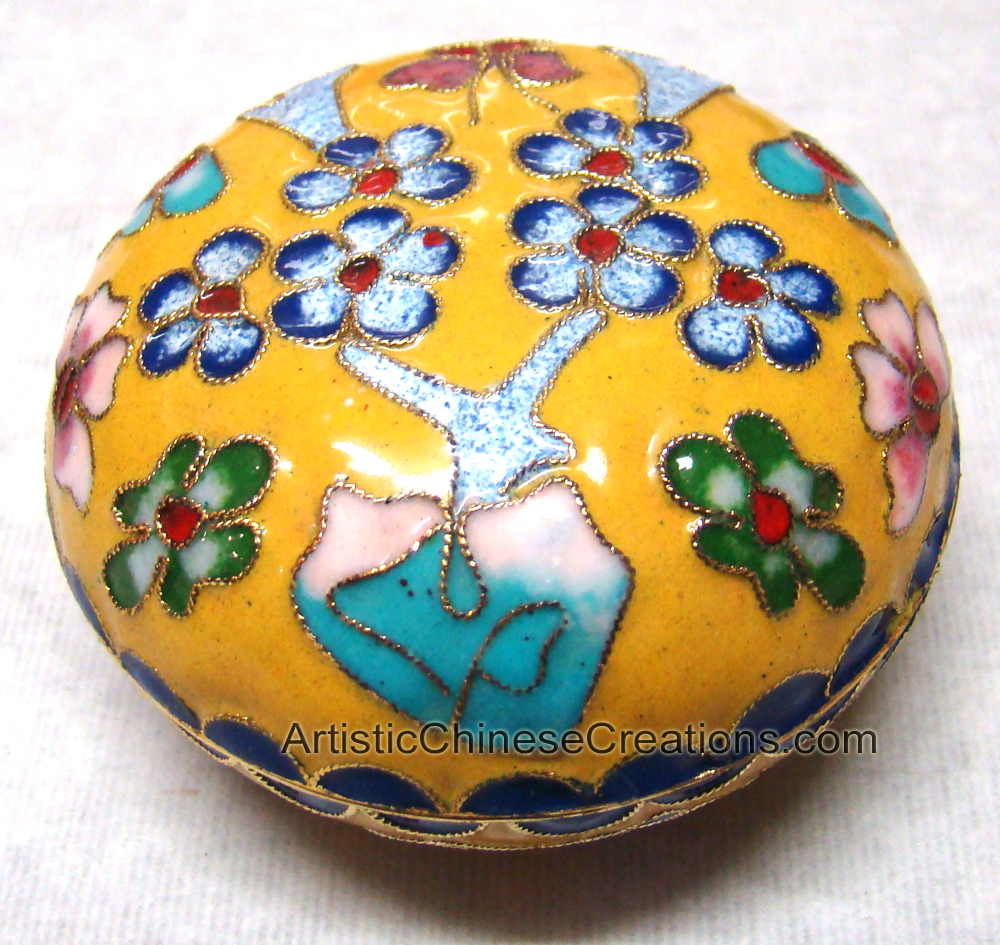 Chinese Cloisonne Jewelry Box, Traditional Chinese Handicrafts, Chinese