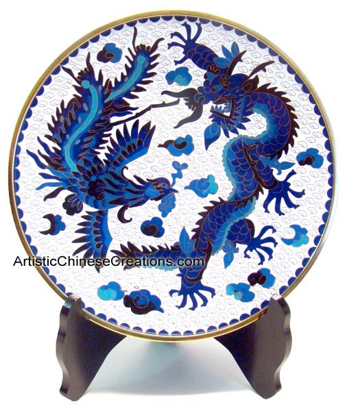 Chinese Cloisonne Plates, Decorative Chinese Plates, Decorative
