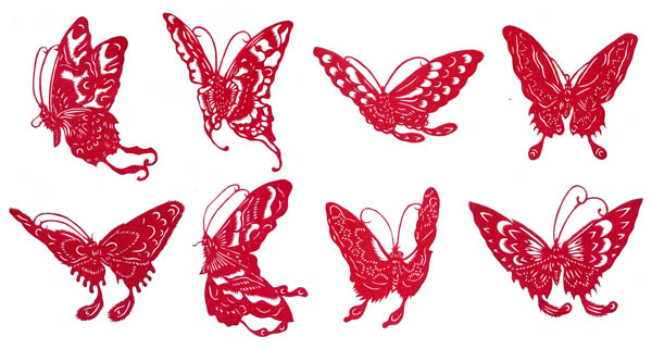 Chinese Paper Cuts - Butterfly #307