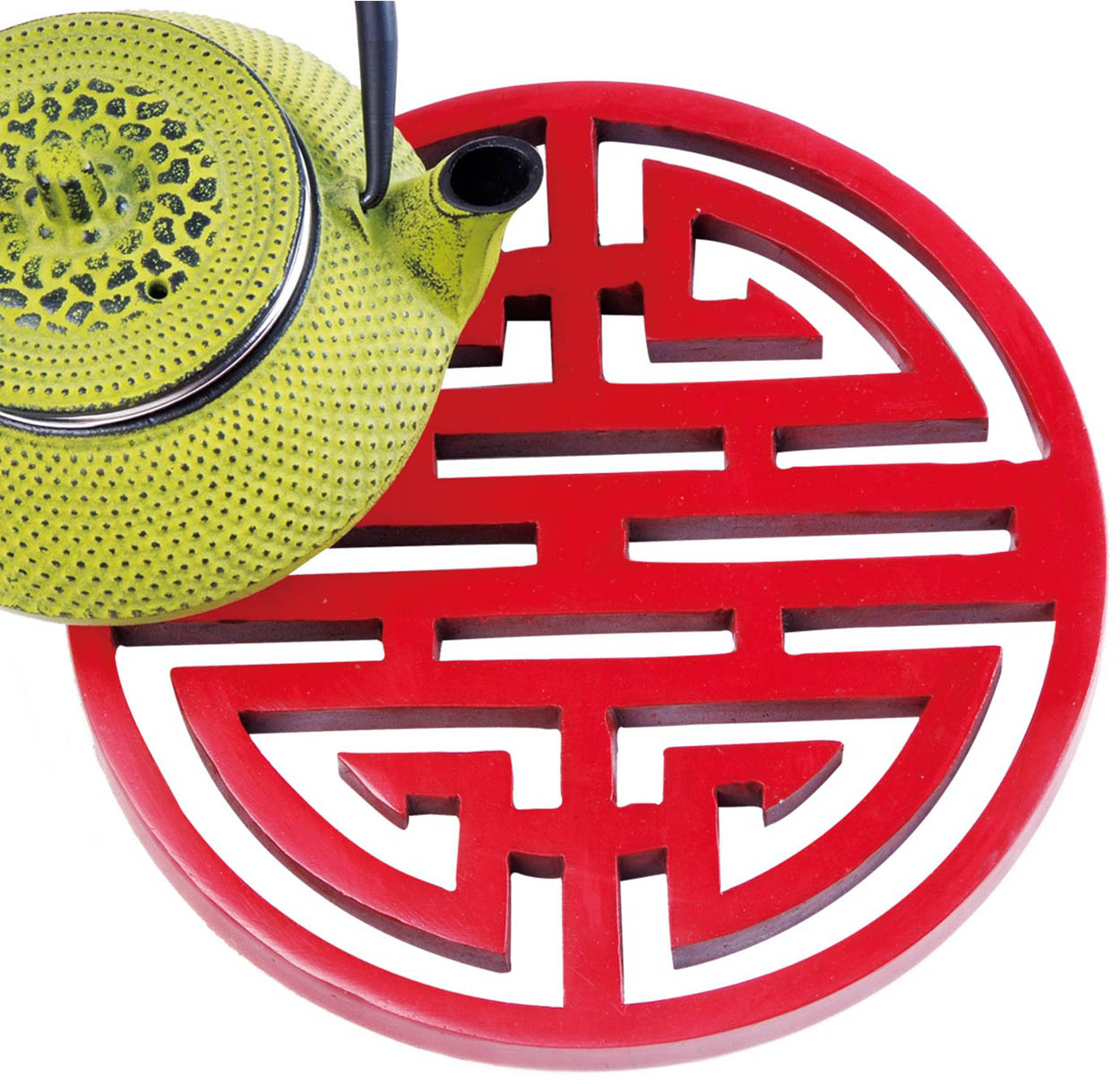 Chinese Resin Trivet Longevity, Chinese Tea Art, Asian Tea Gift Sets