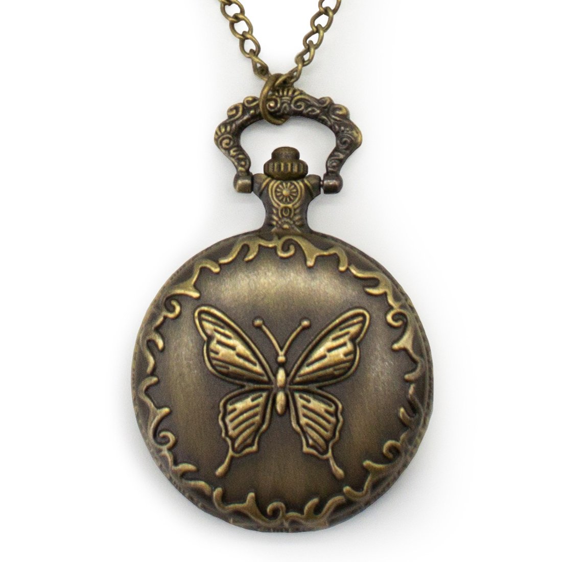 Chinese Vintage Pocket Watch Butterfly, Antique Style Pocket Watches