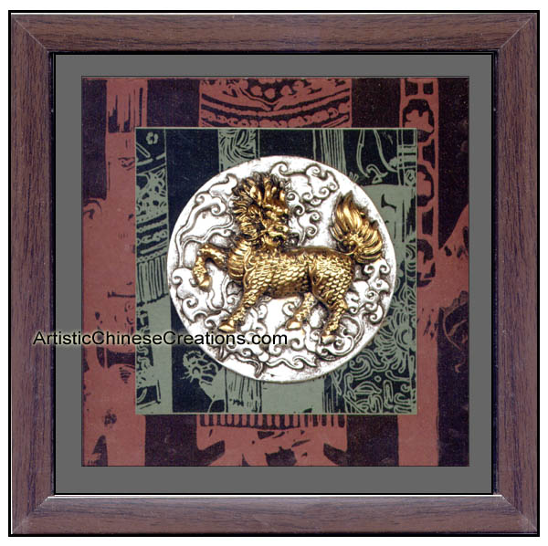 Chinese Wall Decor Framed Art, Oriental Wall Decor, Dragon Wall Decor