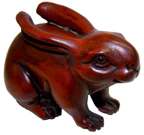 Wood Rabbit Symbol Chinese Wood Carving / Zodiac Symbol - Rabbit, Oriental Wood Carving ...