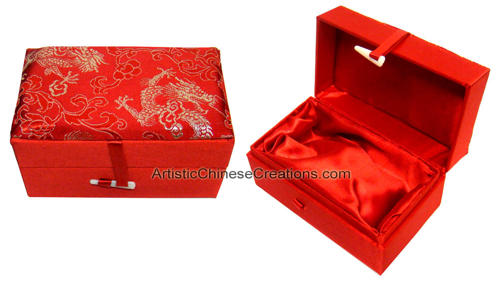 Chinese Jewelry Box Dragon 45, Brocade Jewelry Boxes