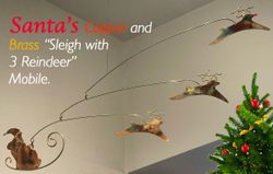 SANTAS SLEIGH AND 3 REINDEER