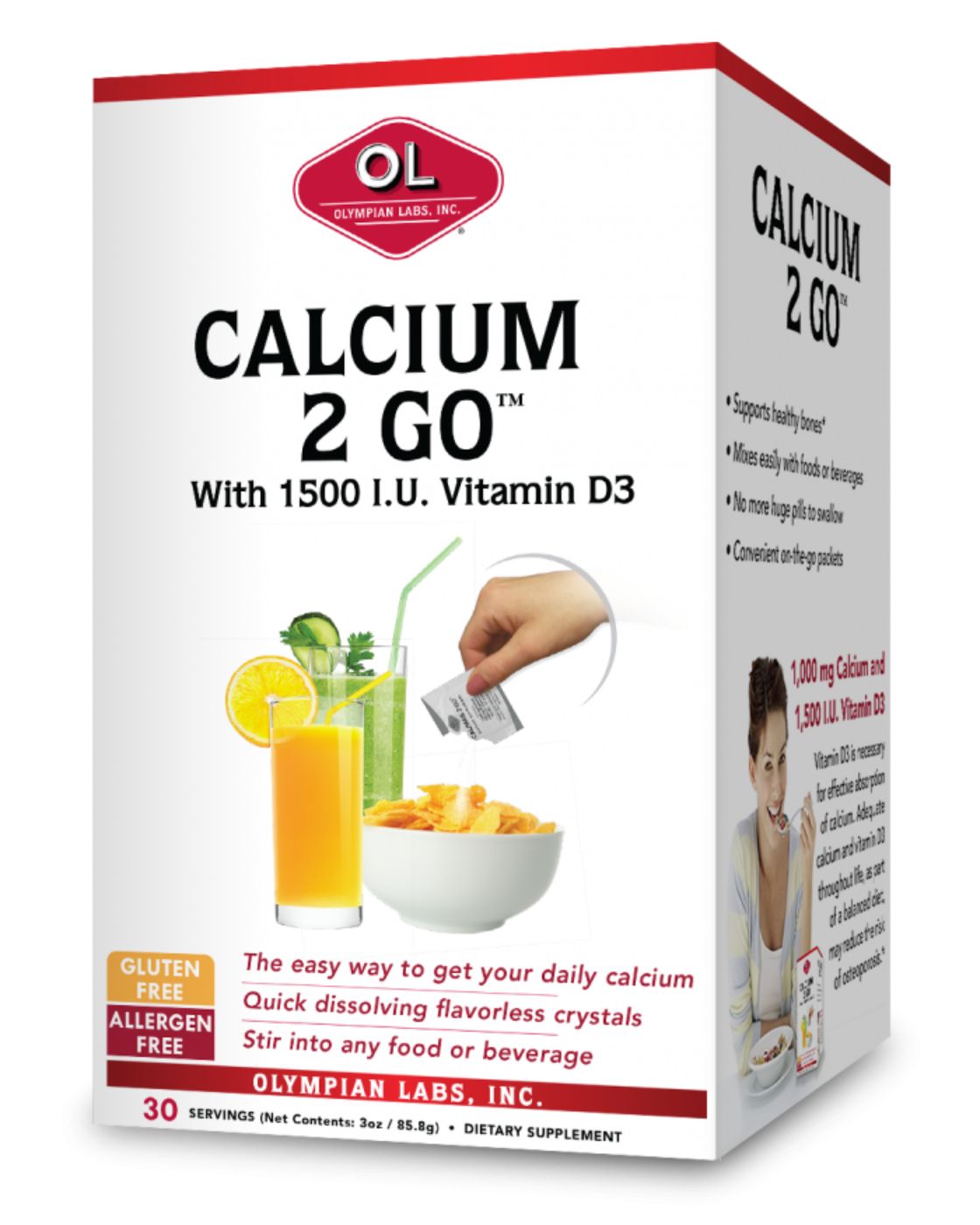 Calcium 2 Go 1000 MG 30 Servings by Olympia Labs