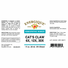 Cat’S Claw 6X, 12X, 30X 1 oz By Energique - PKG. 2