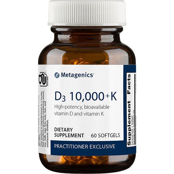 D3 10,000 + K By Metagenics - 60 Softgels