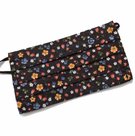 Face Mask - Cloth Washable - Black - Orange Pattern