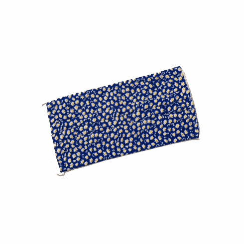 Face Mask - Cloth Washable - Blue - Orange Pattern