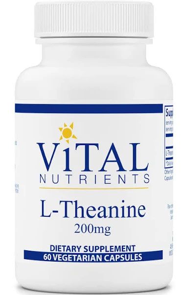 L-Theanine 200Mg (60Vc) By Vital Nutrients