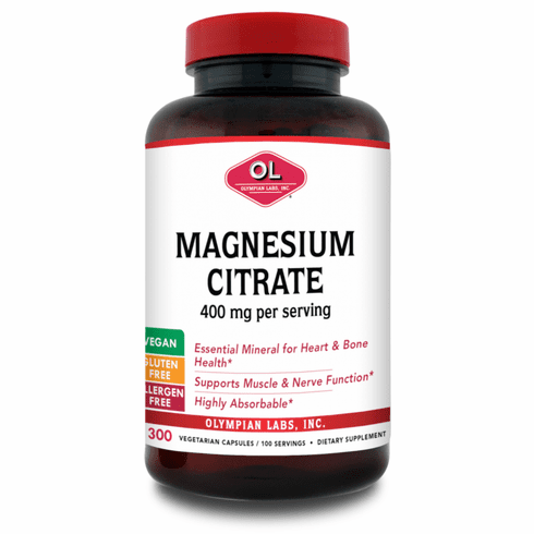 Magnesium Citrate 400 Mg 300 VC by Olympia Labs