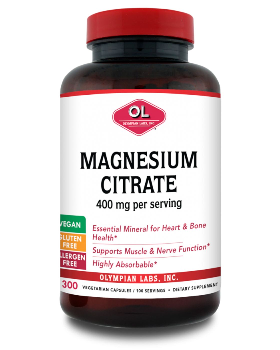 Magnesium Citrate 400 Mg 300 VC by Olympia Labs