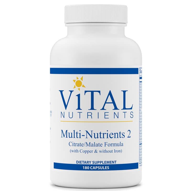 Multi-Nutrients 2 Citrate/Malate Formula With Copper & Without Iron (180C) By Vital Nutrients